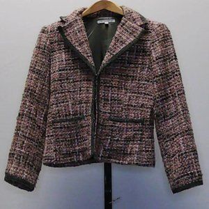 Cabi Pink and Grey Tweed Wool Blazer